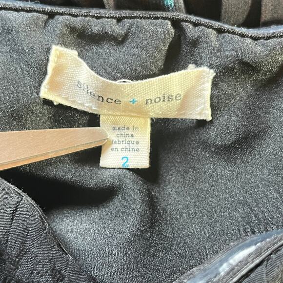 Silence + Noise Fortuna Maxi Dress Womens 2 Black Ombre‎ Strapless Goth Witchy - Picture 5 of 10